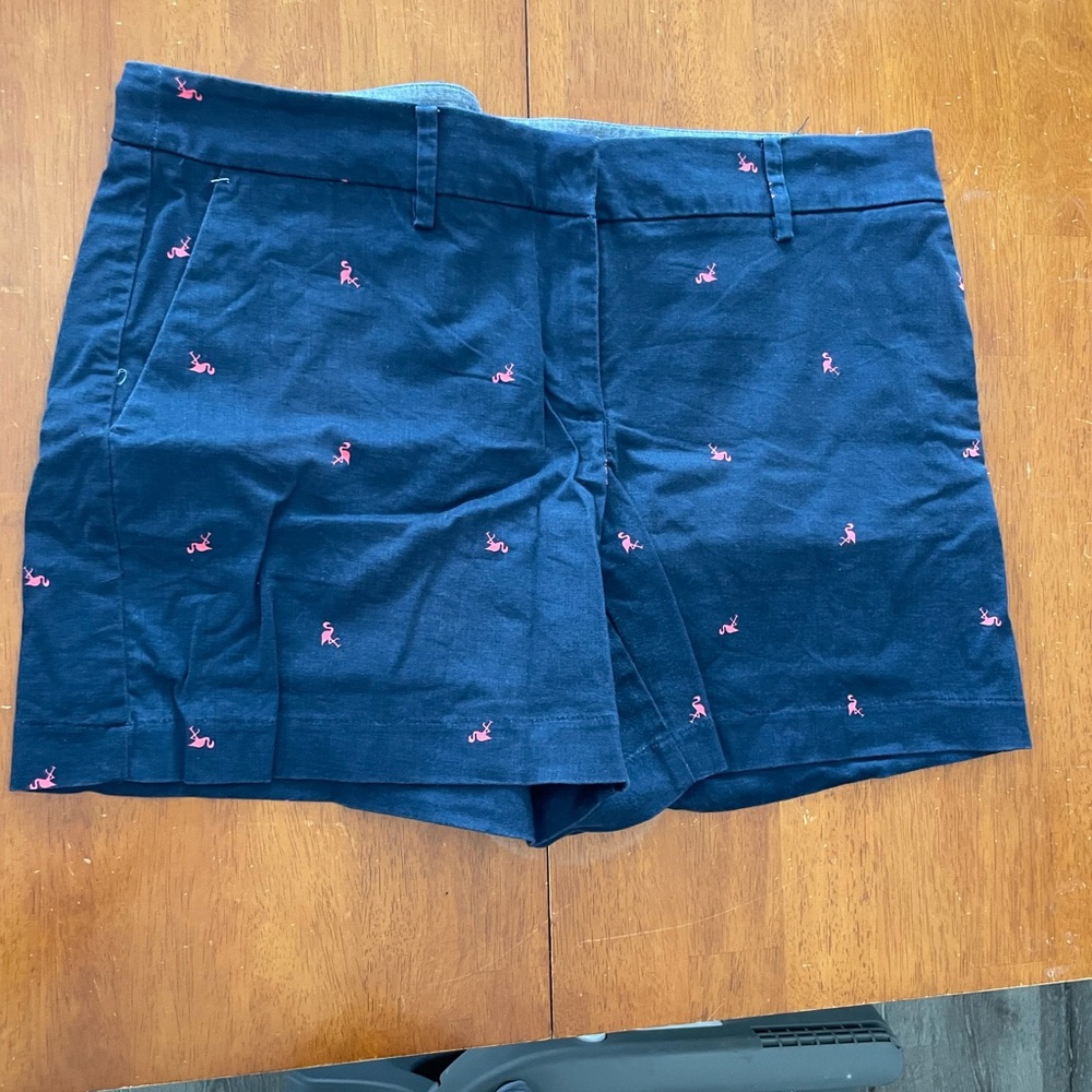 Nautica Navy Blue Bermuda Shorts with Nautical Print